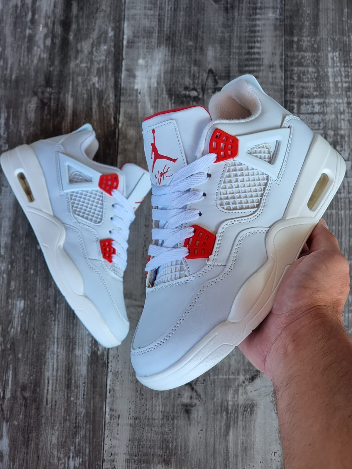 Jordan 4 Blancas Red