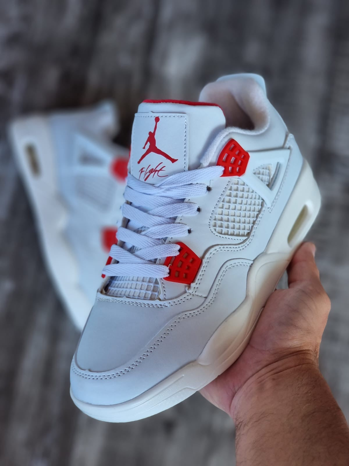 Jordan 4 Blancas Red