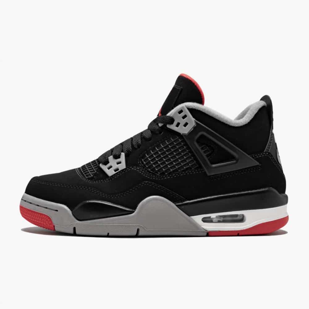 Jordan 4 Negras Suela Roja